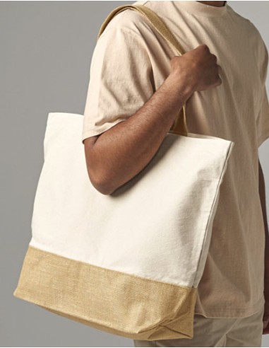 WES-W452-Jute Base Canvas Bag XL